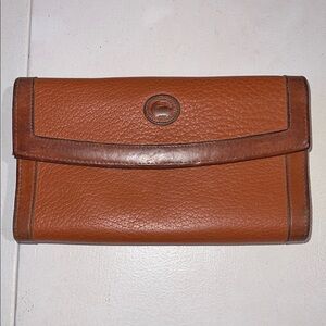Vintage Dooney & Bourke Caramel Brown Leather Wallet
